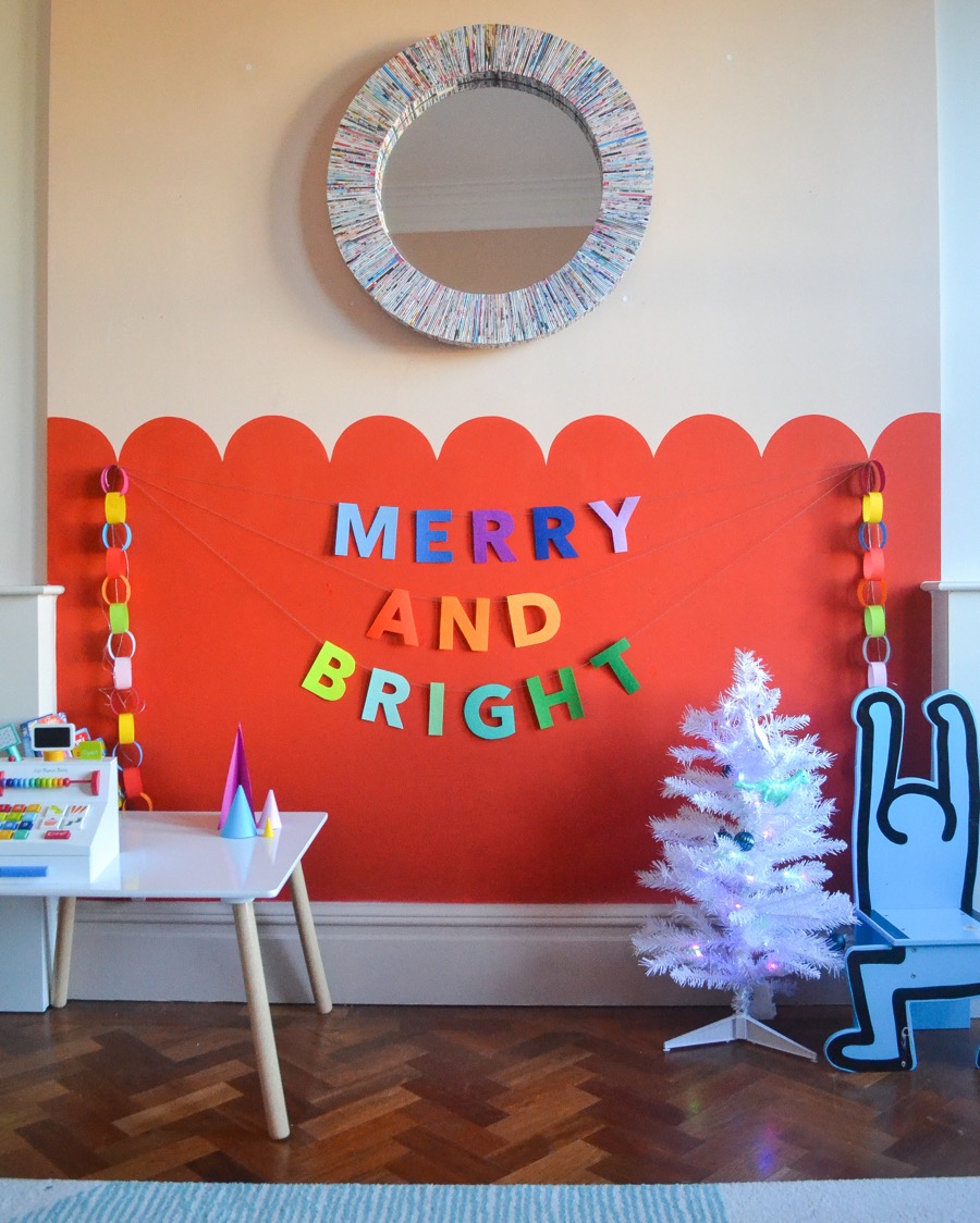 Merry and Bright Christmas Garland DIY Tutorial